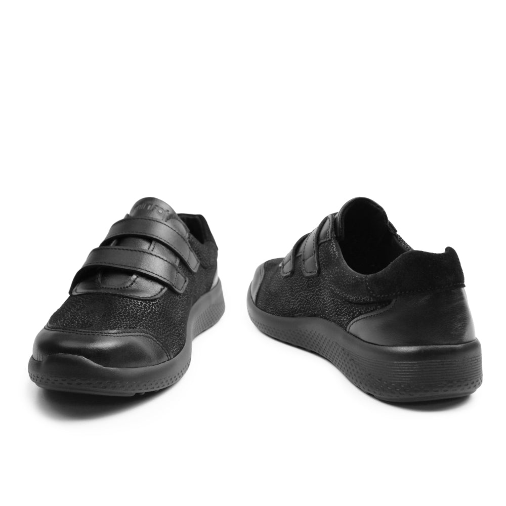 Produktbild 8 - Minfot Way Sneaker Bred Stretch med kardborre Svart