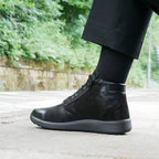 Minfot Way Hög Sneaker Bred Stretch Svart