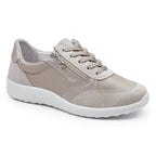 RESALE Minfot Way Sneaker Bred Stretch Zip Beige