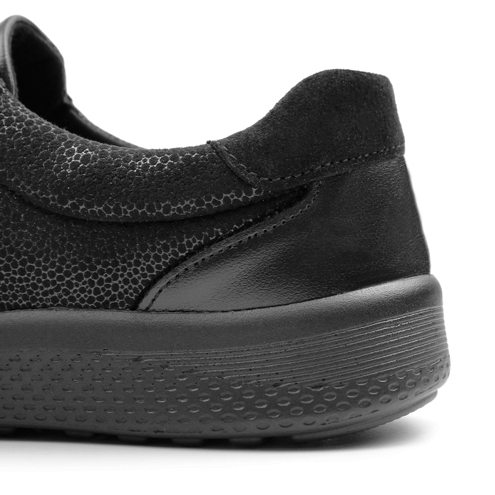 Produktbild 10 - Minfot Way Sneaker Bred Stretch med kardborre Svart