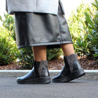 Minfot Zon Chelsea Boots med zip Stretch Läder Svart Leopard