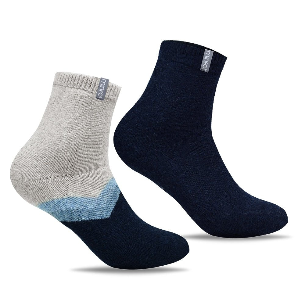 Minfot Antihalkstrumpor Ull Cosy Iris 2-pack