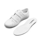 Minfot Aveny Skinn Sneaker Dam Kardborreband Vit