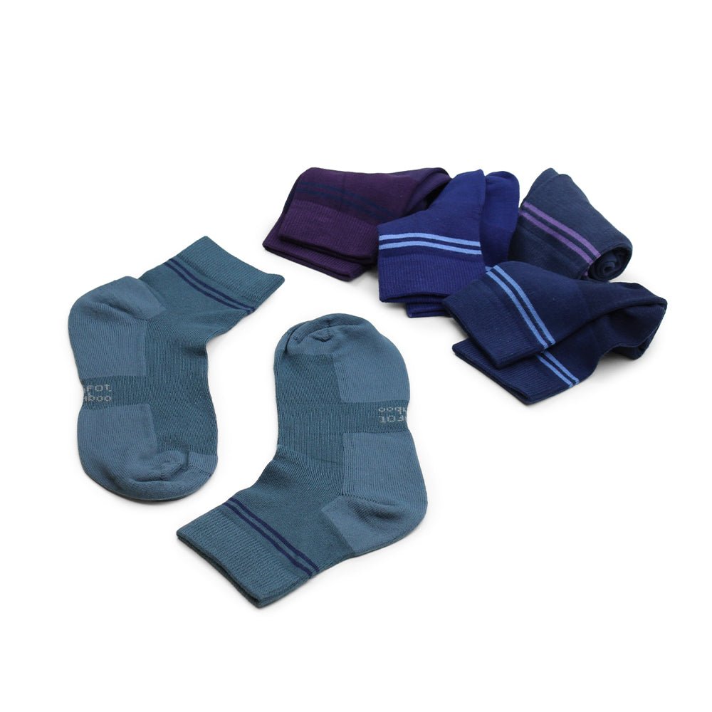 Produktbild 6 - Minfot-bambustrumpor-forstarkt-ta-slitstarka-quater-lake-5-pack