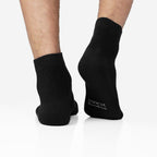 Minfot Bambustrumpor Quarter Svart 5-pack