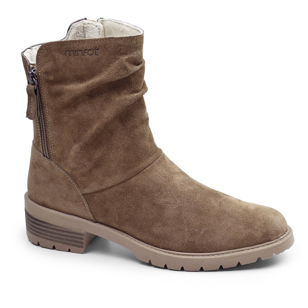 Minfot Jolie Boots med Gummiklack Zip Aquastop-TEX Stone