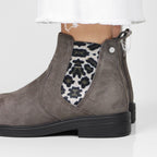 Minfot Bou Chelsea Boots Dam Stretch Nubuck Stone Leopard