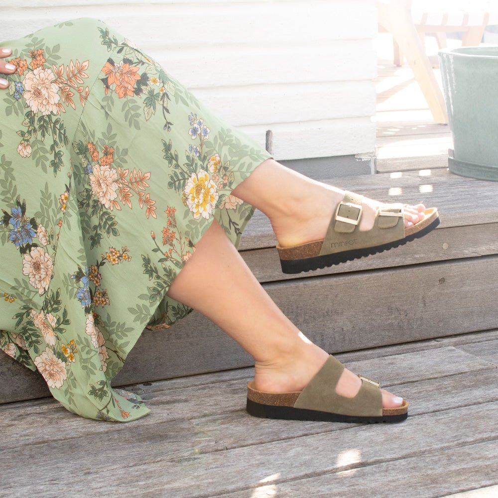 Produktbild 10 - Minfot Sandaler Mjuk Bio Moa Mocka Olivgrön