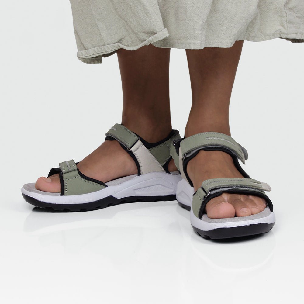 Minfot Nyhamn Sandaler Dam Green Beige