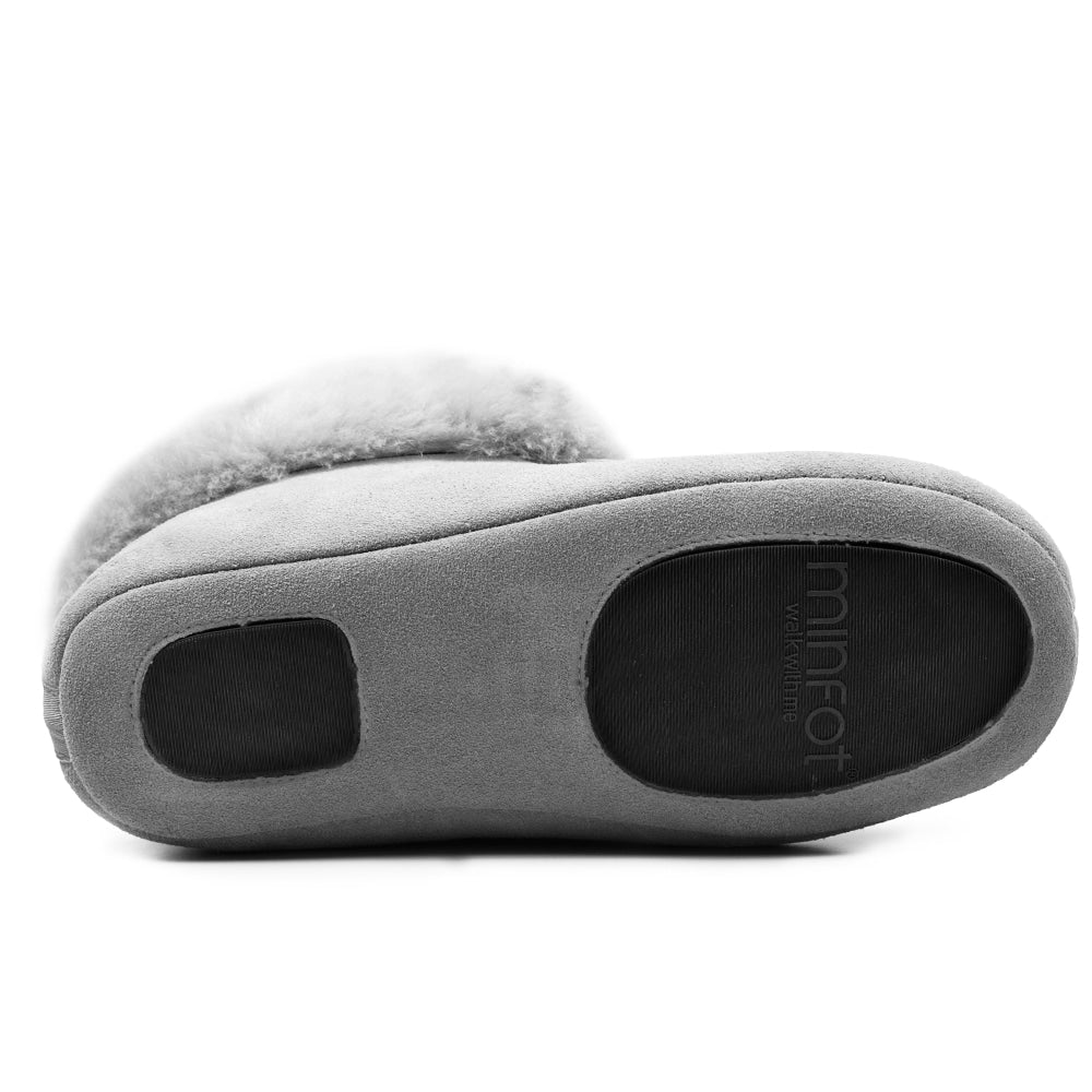 Produktbild 2 - Minfot Fårskinnstofflor Hemse Med Sula Ljusgrå