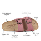 Minfot Moa Biosandaler Dam Mocka Anatomisk 2-remmar Antik Rosa
