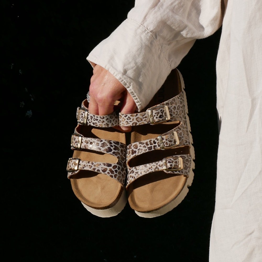 Produktbild 2 - Minfot Sandaler Upstep Lux Leopard Beige