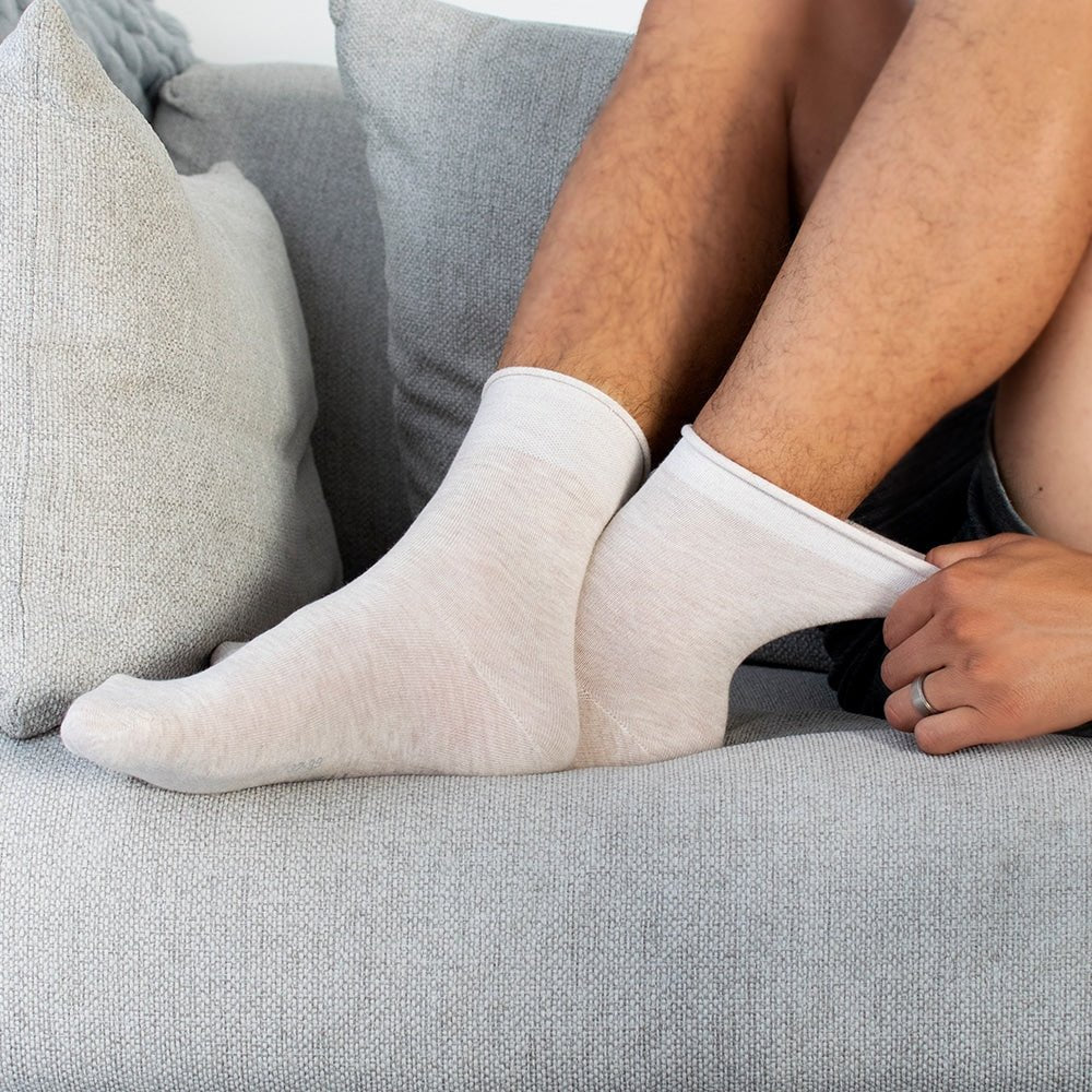 Produktbild 6 - Minfot-sensitive-melange-diabetesstrumpor-med-los-resar