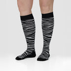 Minfot Stödstrumpor Bambu Zebra Svarta 1-pack