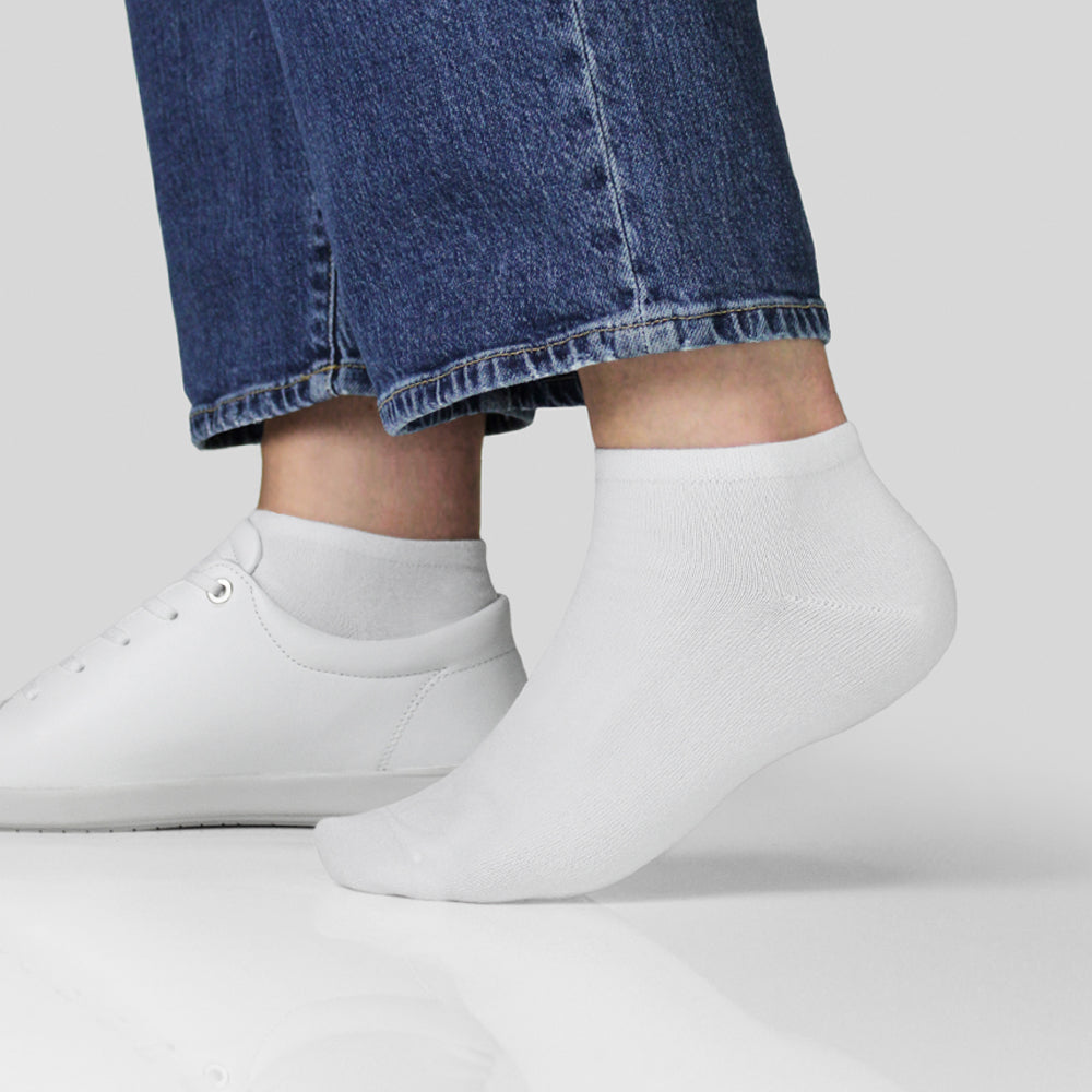 Minfot Bambustrumpor Sneaker Sensitive Vit 5-Pack