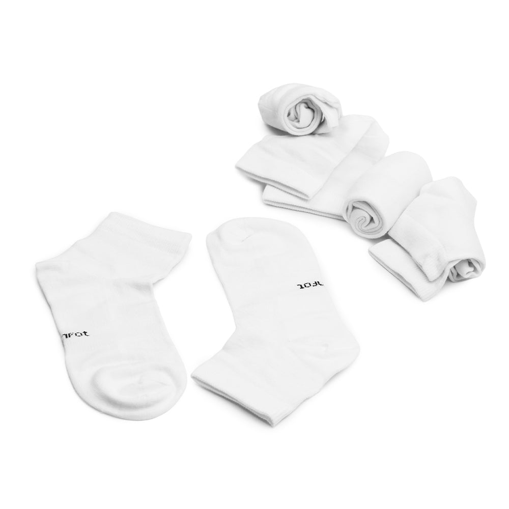 Produktbild 4 - Minfot Strumpor Quarter Merinoull Vit 5-pack