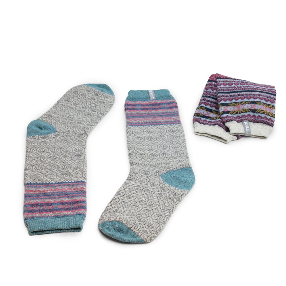 Minfot Ullstrumpor Mys Multi 2-pack