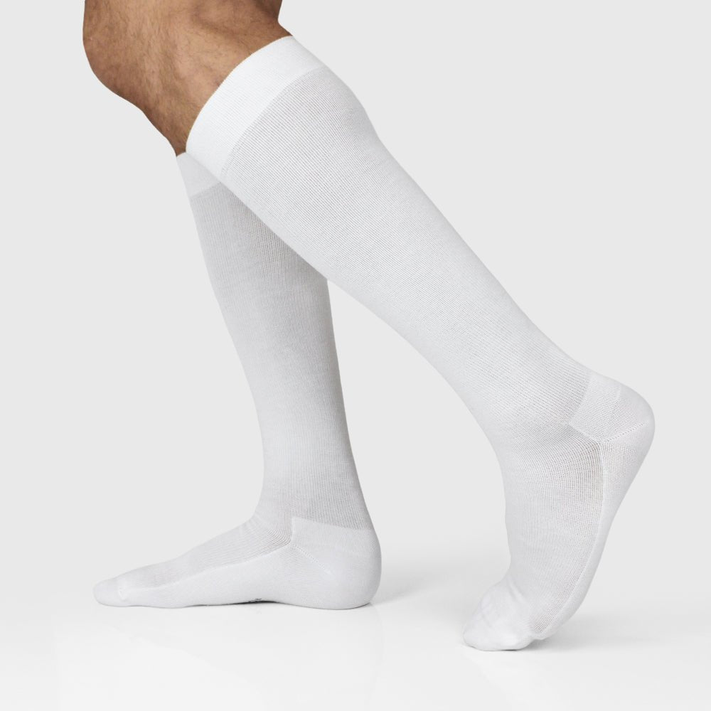 Minfot Stödstrumpor Bambu Vit 1-pack