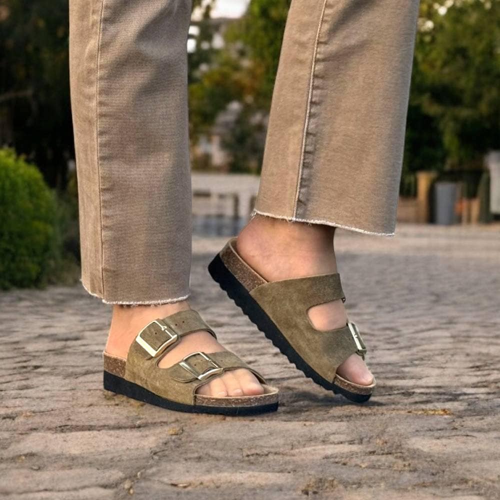 Produktbild 13 - Minfot Sandaler Mjuk Bio Moa Mocka Olivgrön