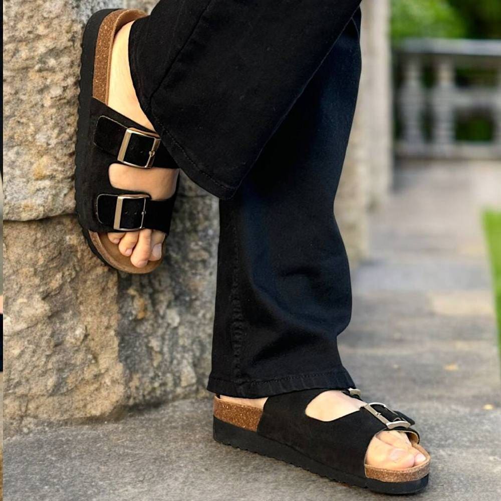 Produktbild 13 - Minfot Sandaler Mjuk Bio Moa Mocka Svart