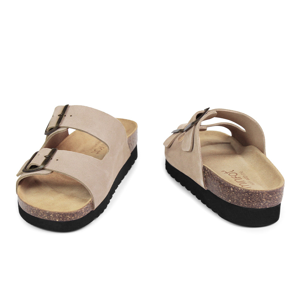 Minfot Moa Biosandaler Dam Mocka Anatomisk 2-remmar Beige