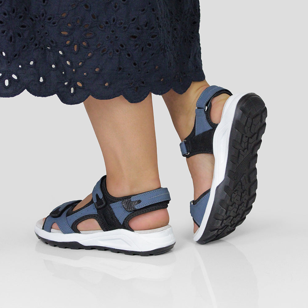 Minfot Nyhamn Sandaler Dam Nubuck Blå