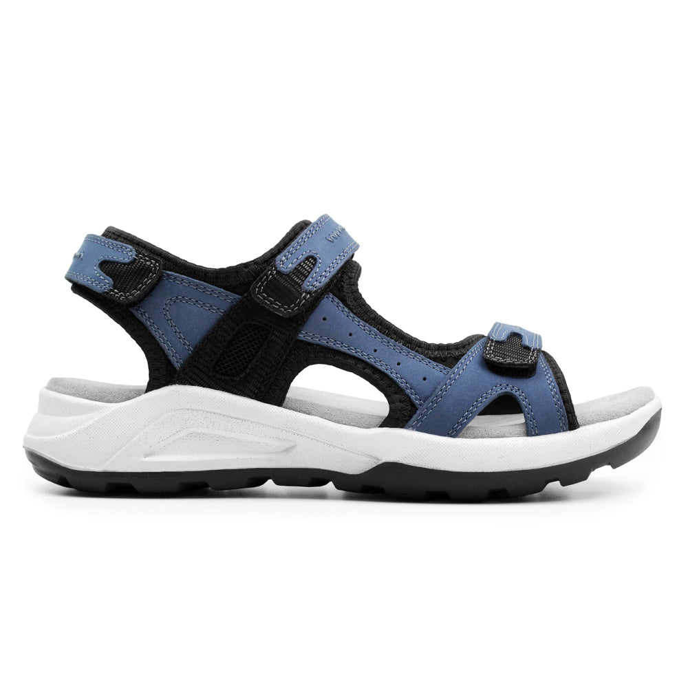 Minfot Nyhamn Sandaler Dam Nubuck Blå