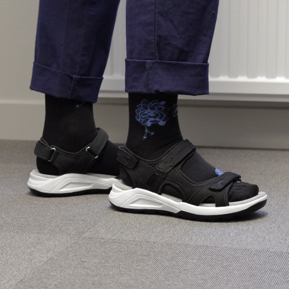 Minfot Nyhamn Sandaler Dam Nubuck Svart