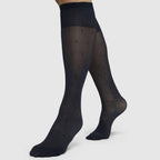 Swedish Stockings Nylonstrumpor Knä Doris Dots Prickig 40 DEN Svart 1-p