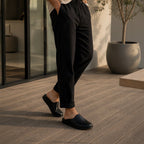 Rohde Herrtofflor Läder Svart Slip-on