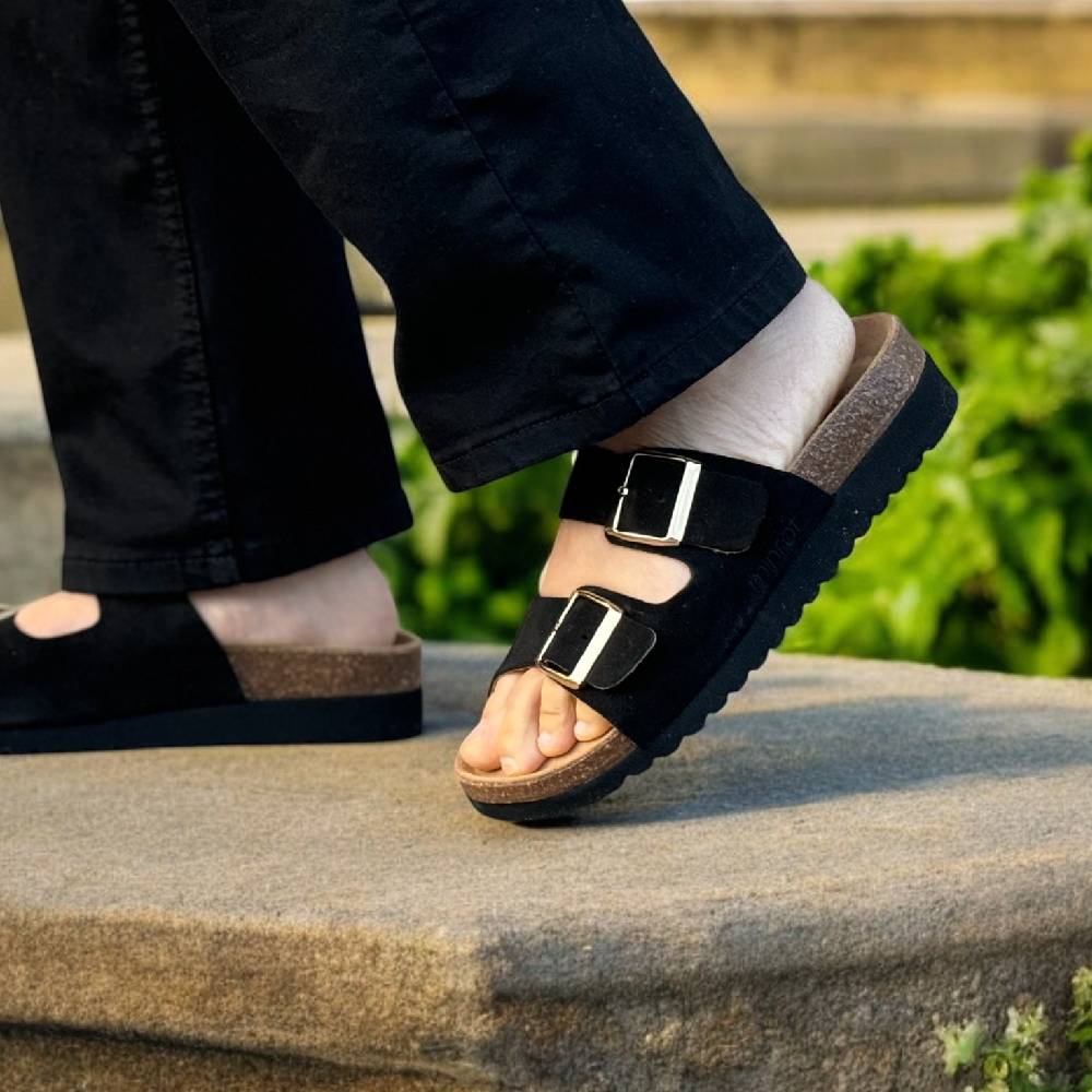 Produktbild 12 - Minfot Sandaler Mjuk Bio Moa Mocka Svart