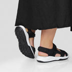 Minfot Nyhamn Sandaler Dam Nubuck Svart