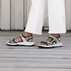 Minfot Nyhamn Sandaler Dam Green Beige
