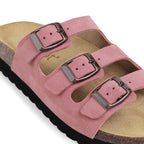 Minfot Lo Biosandaler Dam Mocka Anatomisk 3-remmar Rosa