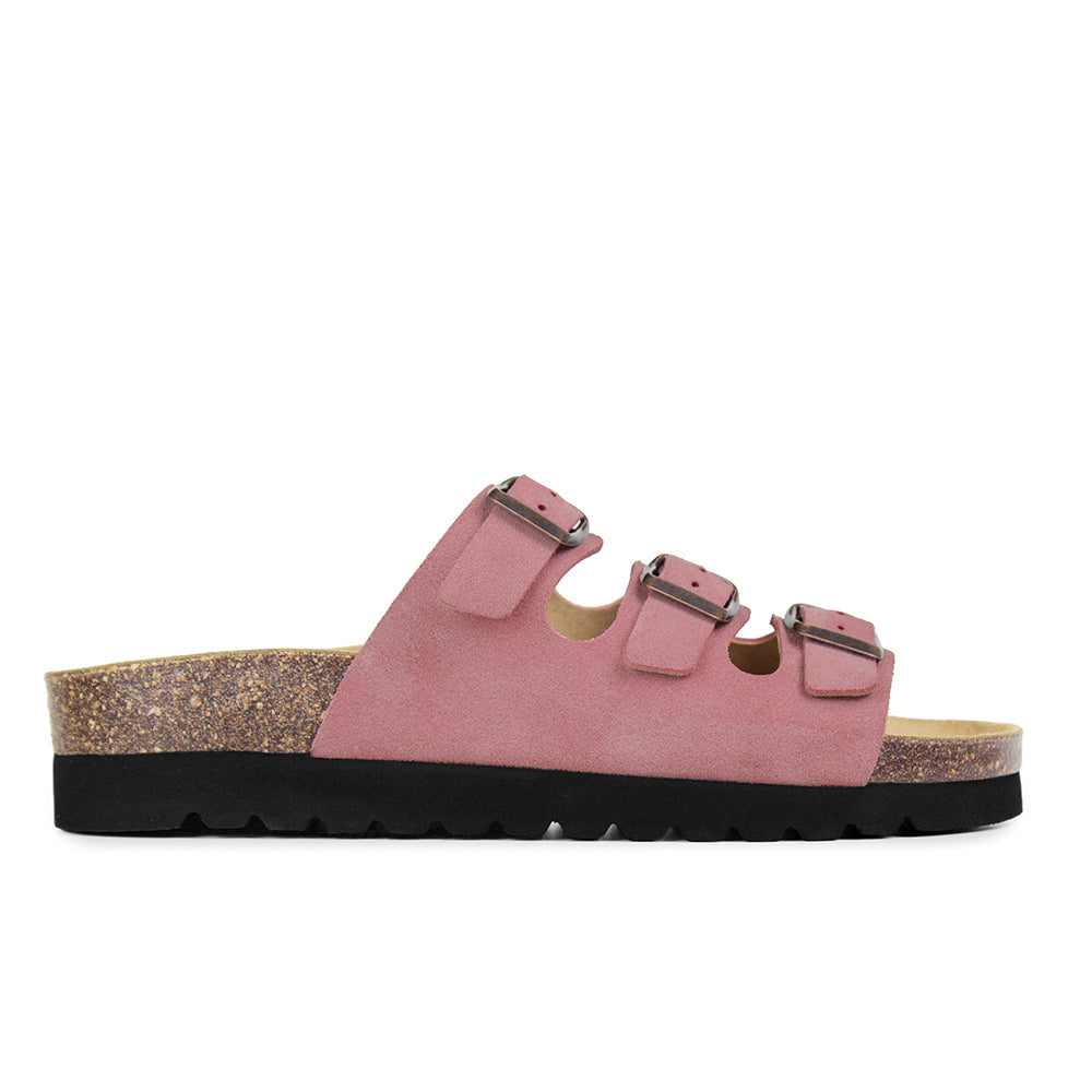 Minfot Lo Biosandaler Dam Mocka Anatomisk 3-remmar Rosa