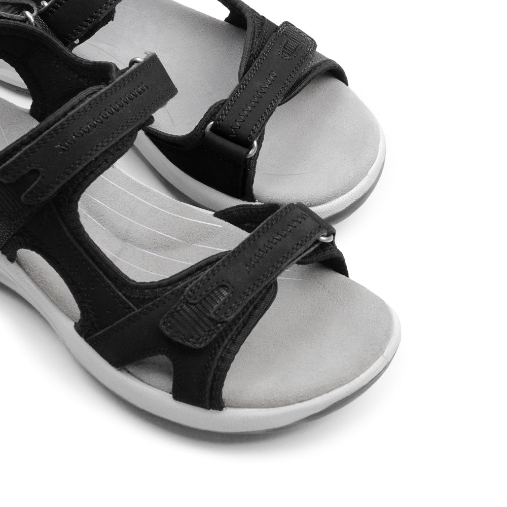 Minfot Nyhamn Sandaler Dam Nubuck Svart