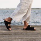 Minfot Lova Sandaler Dam Mocka Hallux Valgus Primo Soft Svart