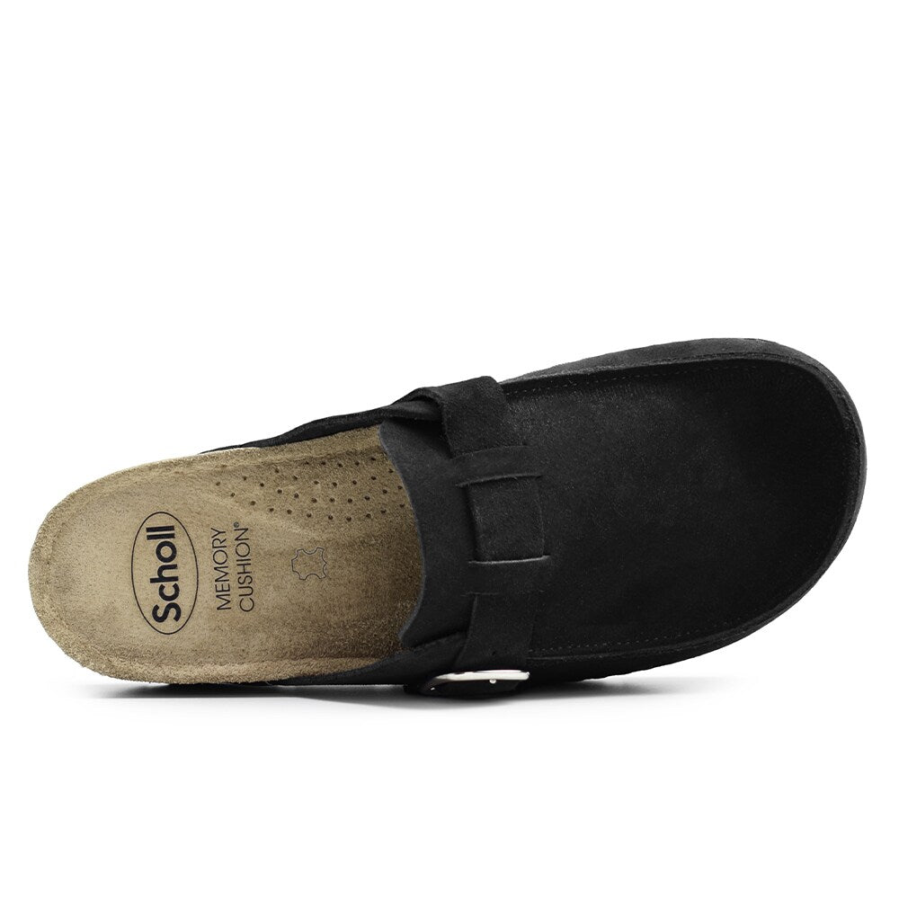 Scholl Tofflor Bora Moccasin Dam Mocka Svart