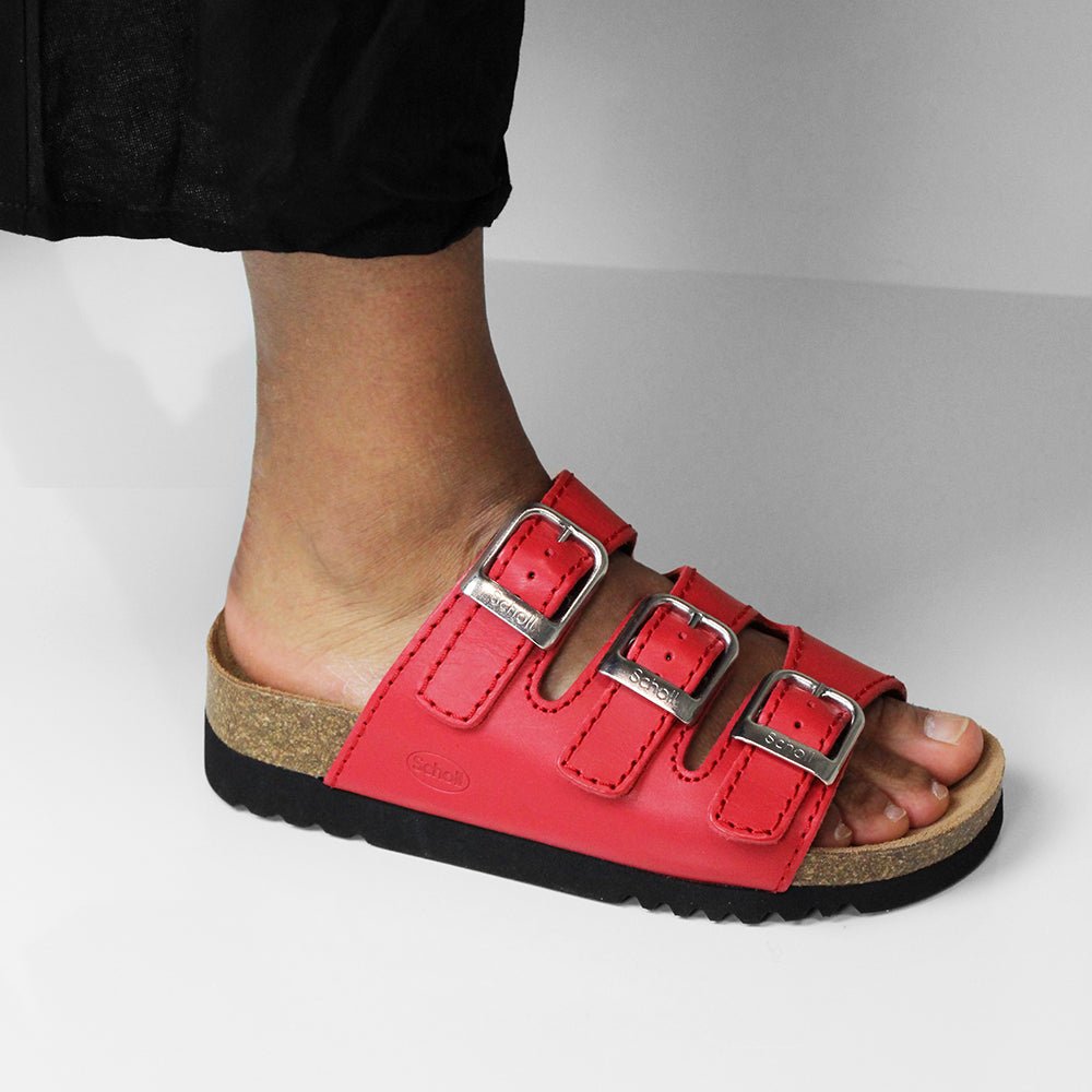 Scholl Sandaler Rio Wedge AD Dam Röd