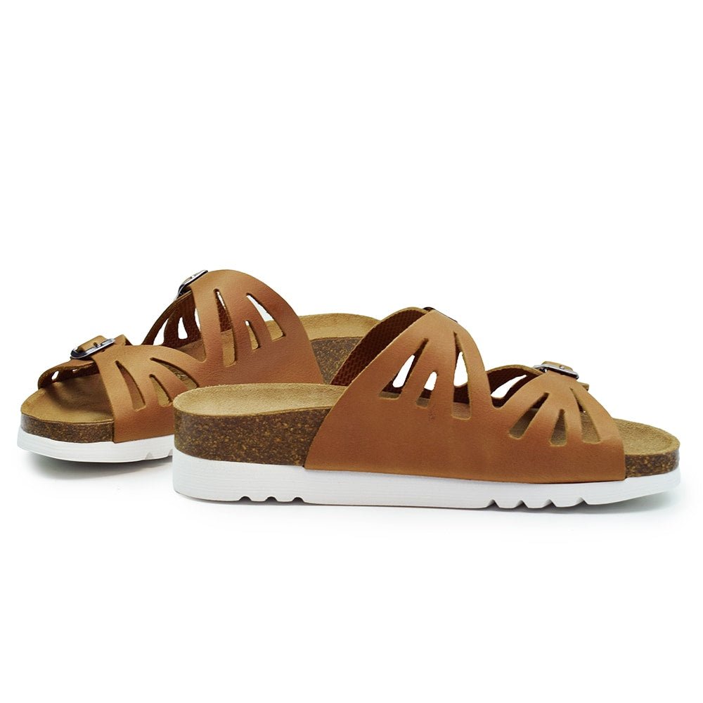 Scholl Sandaler Bioprint Ystad Dam Cognac