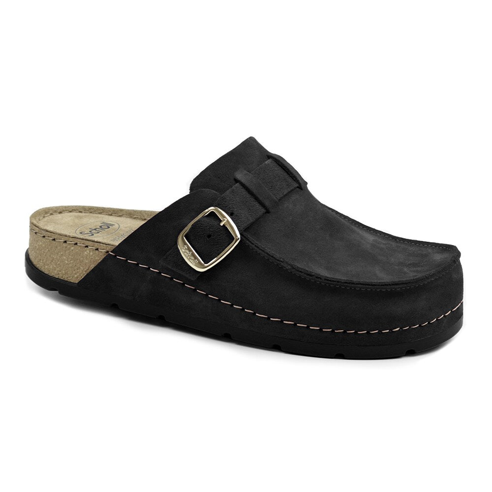 Scholl Tofflor Bora Moccasin Dam Mocka Svart