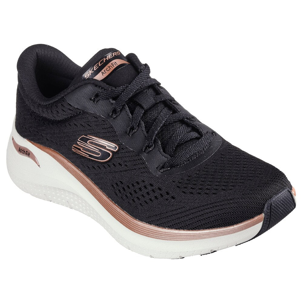 Produktbild 4 - Skechers Womens Arch Fit 2.0 Black Rose Gold
