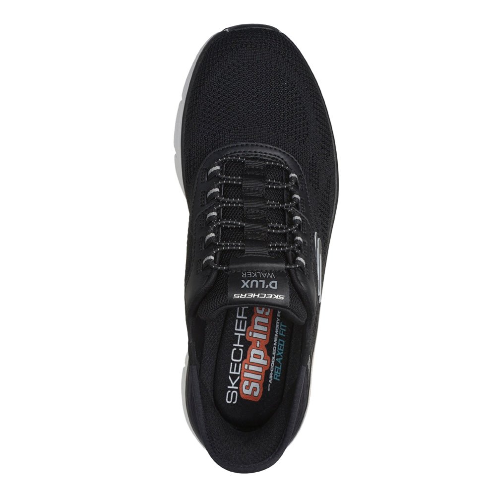 Produktbild 3 - Skechers Mens D Lux Walker 2.0 Slip-Ins Black Grey