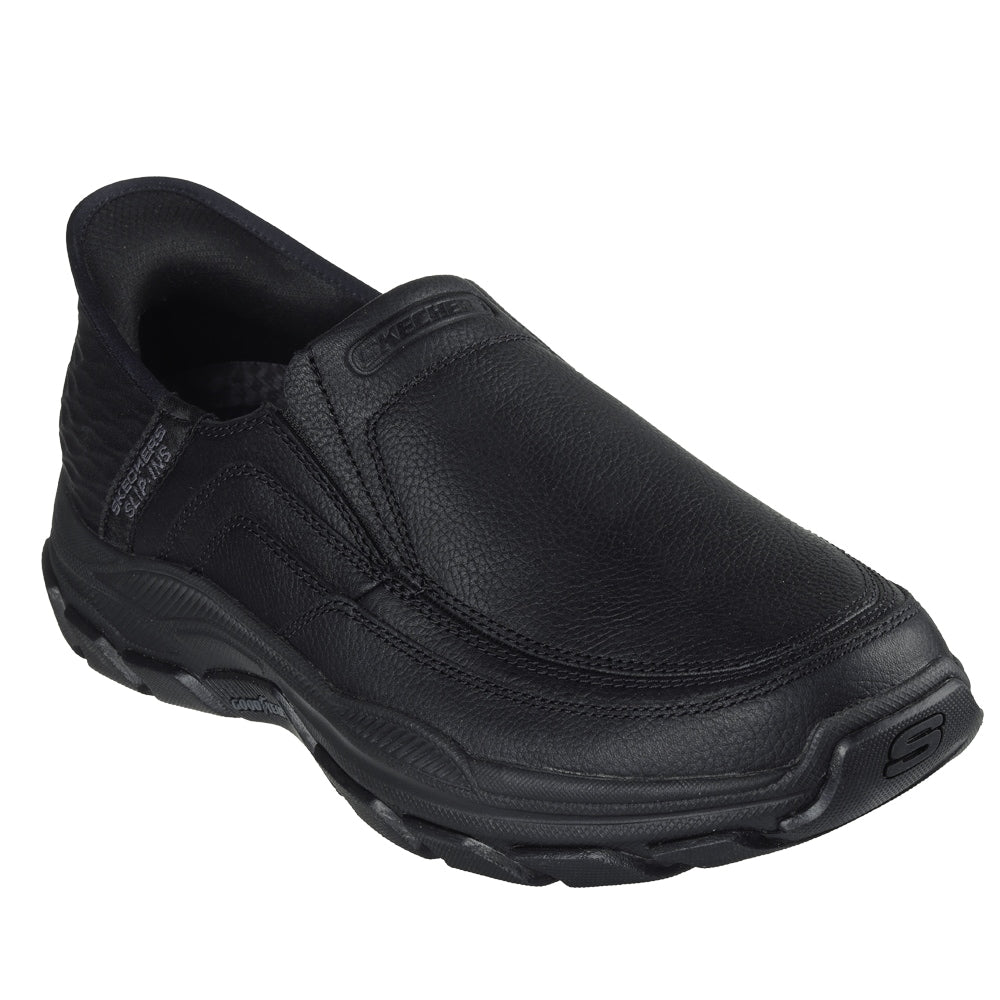 Skechers Mens Slip-Ins Relaxed Fit Leather Black
