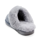 Minfot Fårskinnstofflor Slip-on Duved med sula Grå
