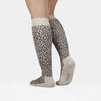 Minfot Stödstrumpor Ekologisk Bomull Leopard Beige 1-pack