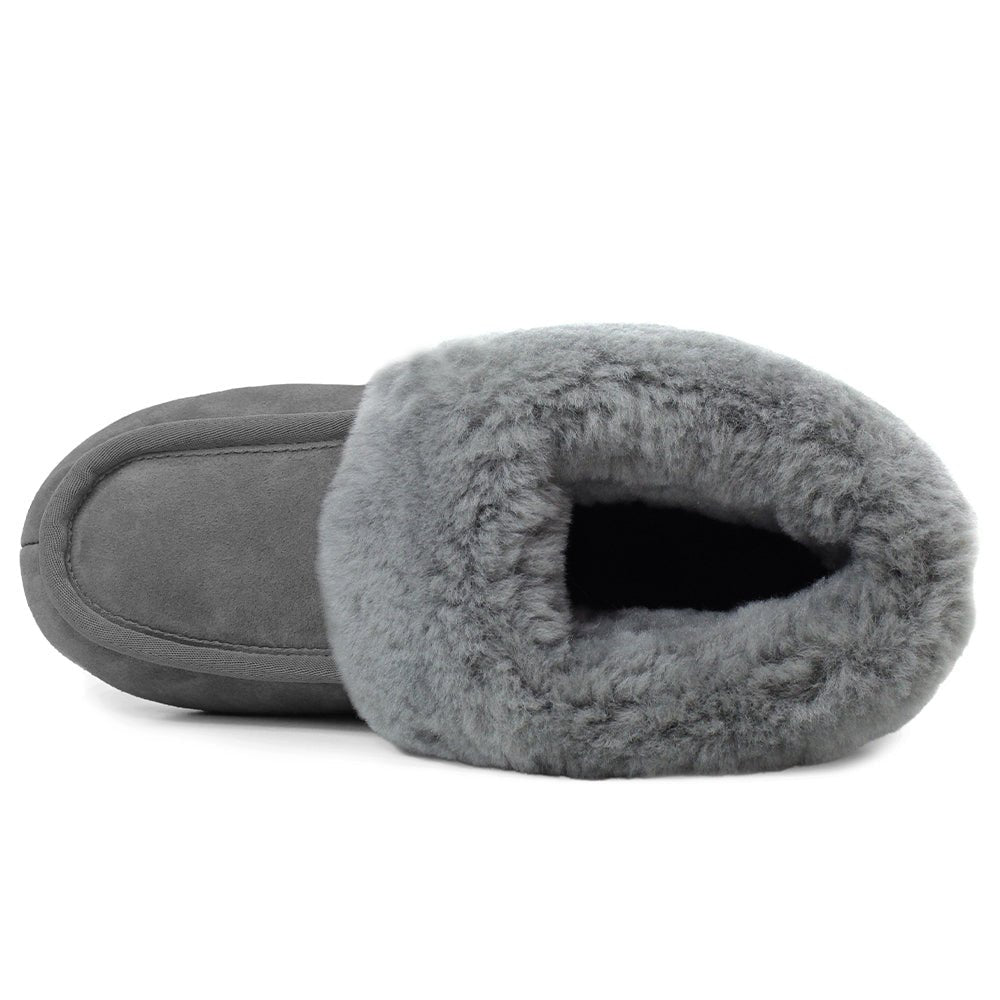 Minfot Fårskinnstofflor Sunne Grafit Grå Mocka
