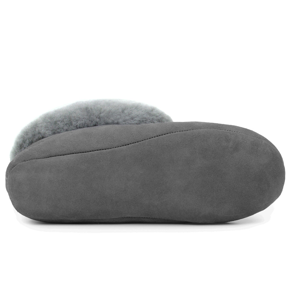 Minfot Fårskinnstofflor Sunne Grafit Grå Mocka