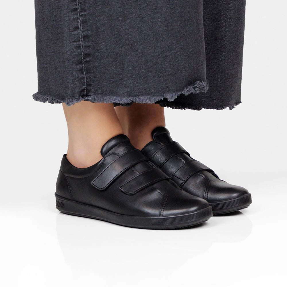 Produktbild 12 - Minfot Aveny Skinn Sneaker med Kardborreband Svart