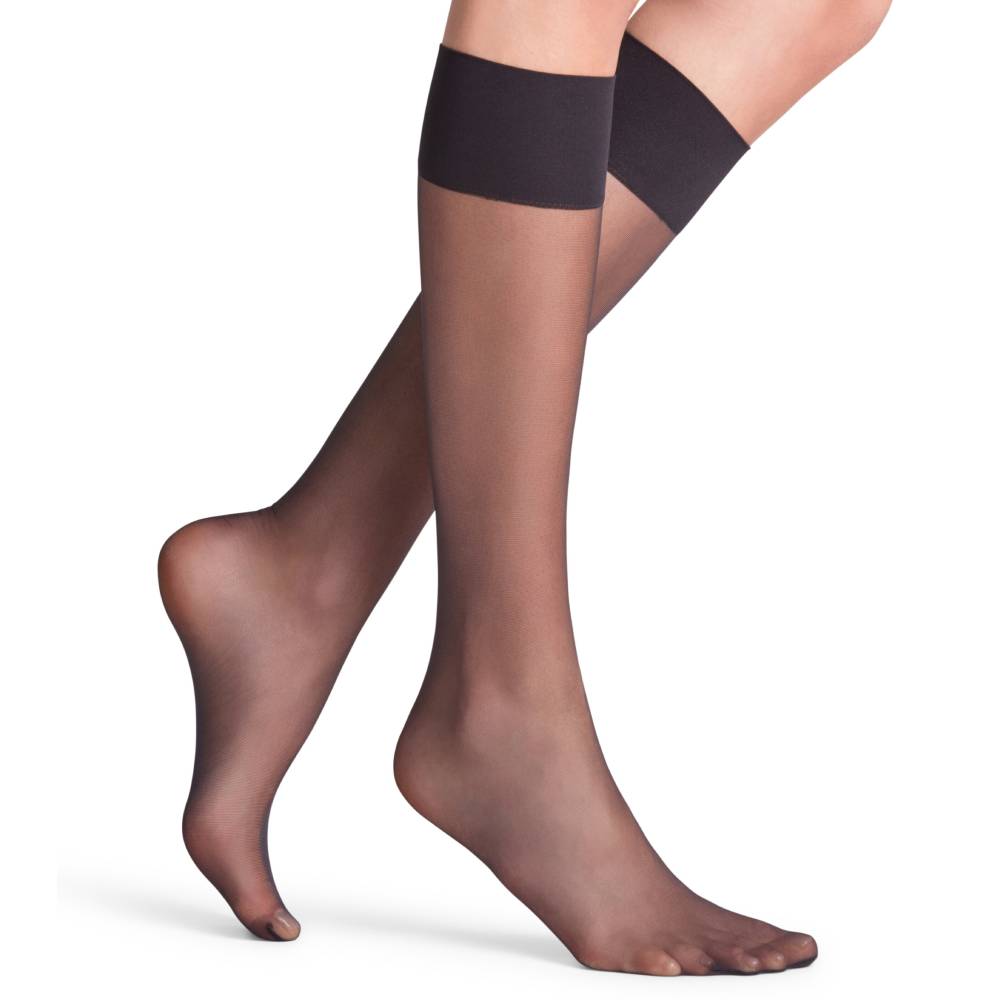Falke Nylonstrumpor Pure Matt 20 Knee-High Black